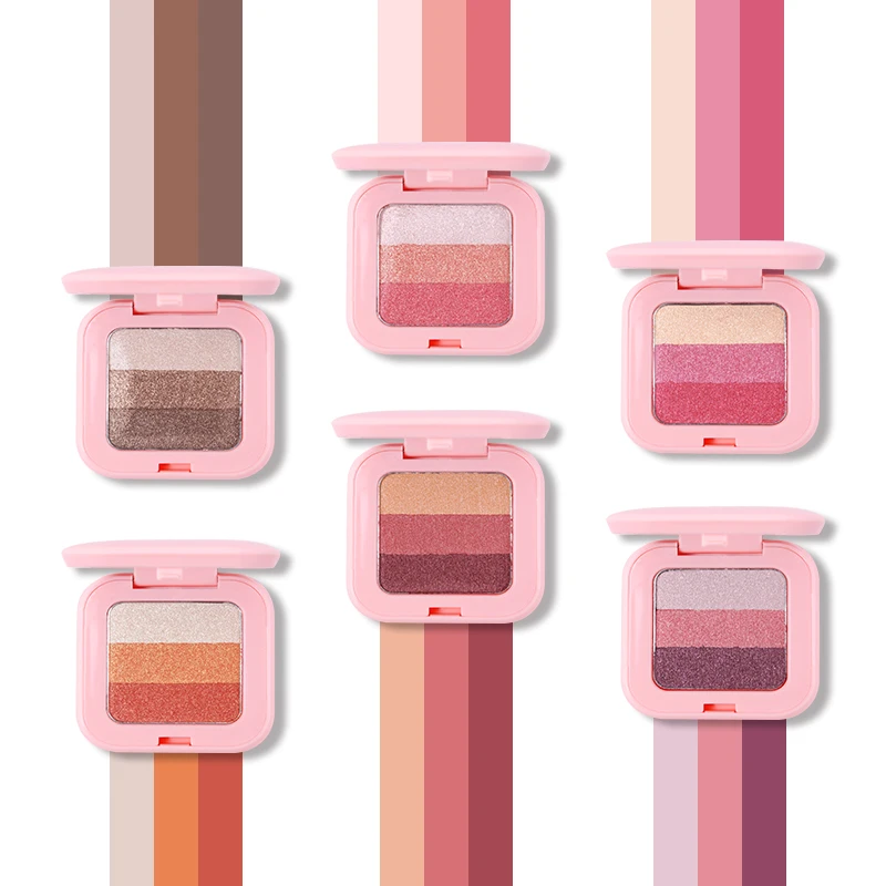 TIAI 3 цвета мини палитра для макияжа глаз земли с шиммером цвет мерцающий блеск