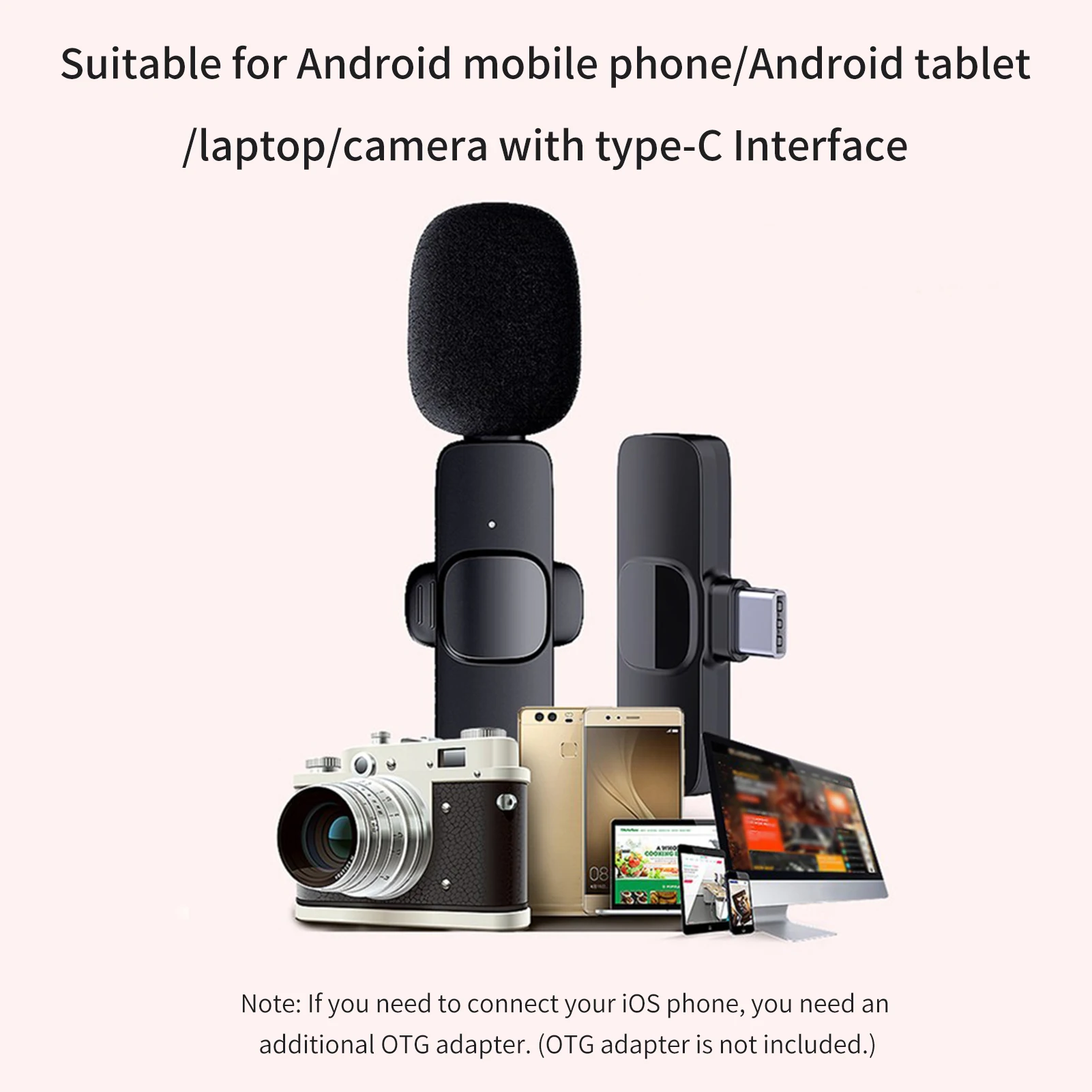 Беспроводной петличный мини-микрофон всенаправленный микрофон с лацканами