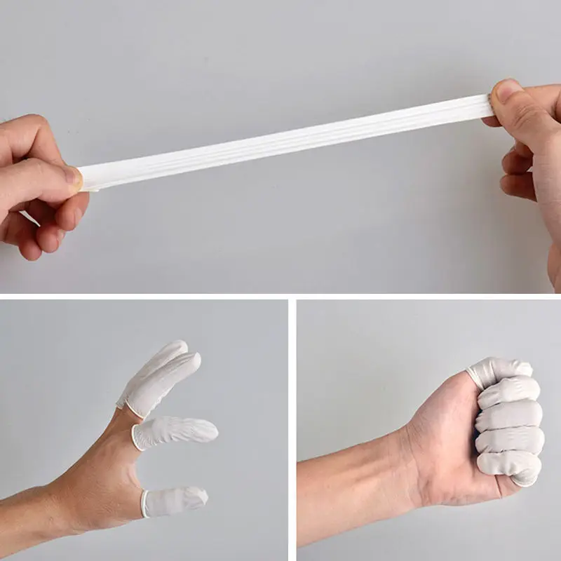 

100g/300g/500g Disposable Latex Finger Cots Anti-static Fingertips Portable Protector Glove For Nail Art Dental Factory Workshop