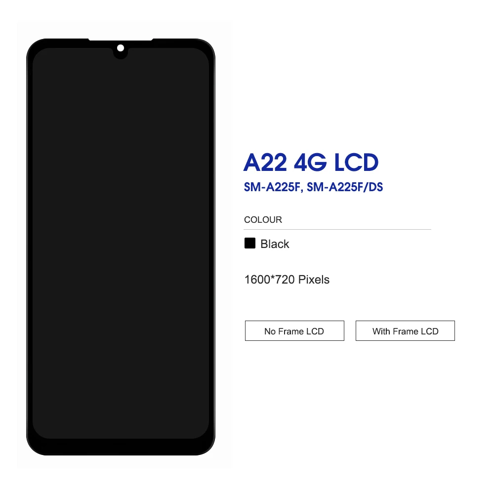 100% протестированный Новый ЖК-дисплей для Samsung Galaxy A22 4G A225 A225F/DS A225M сенсорный экран