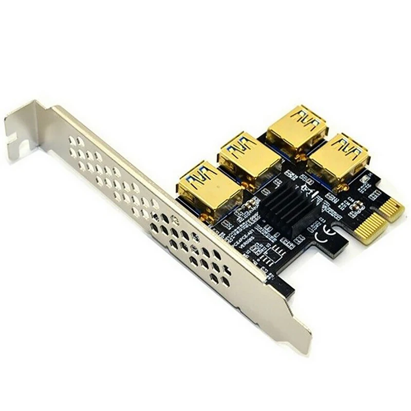 

PCI-E к PCIe адаптер PCI-Express от 1x до 16x карта майнинга Riser от 1 до 4 USB 3,0