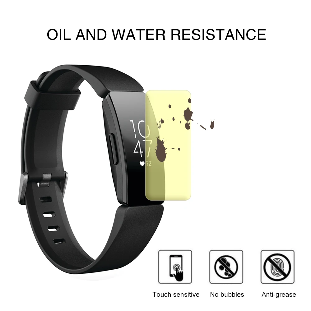 (6 шт. в упаковке) Защитная пленка для Fitbit Inspire HR (Fitbit Inspire) (полное покрытие)
