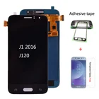 J120 ЖК-дисплей для Samsung Galaxy J1 2016 J120F J120H J120M ЖК-дисплей и сенсорный экран дигитайзер сборка может регулировать яркость