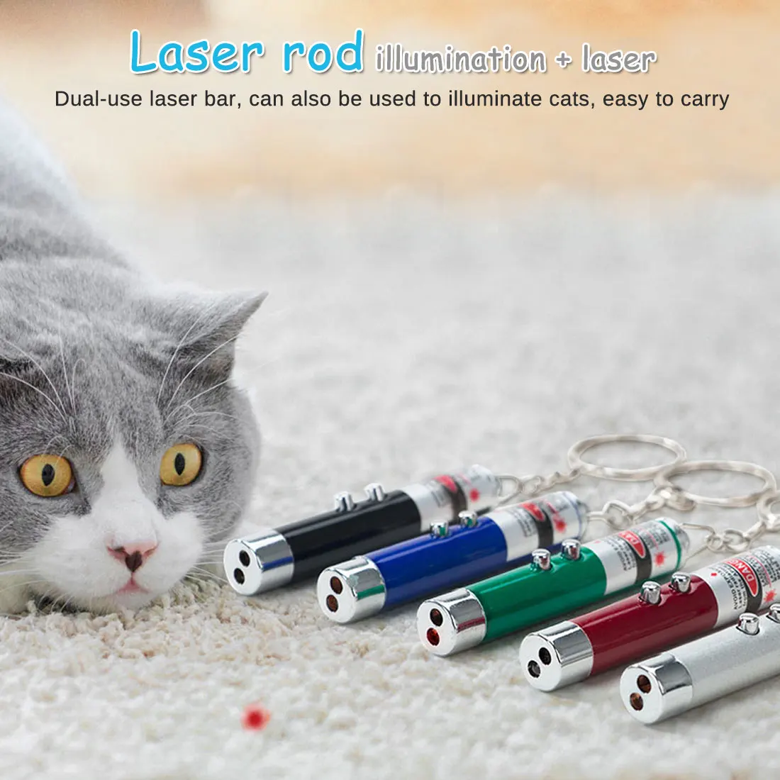 

1pcs Portable Pet Cat Toys Creative and Funny Pet Cat Toys LED Laser Pointer Light Pen With Bright