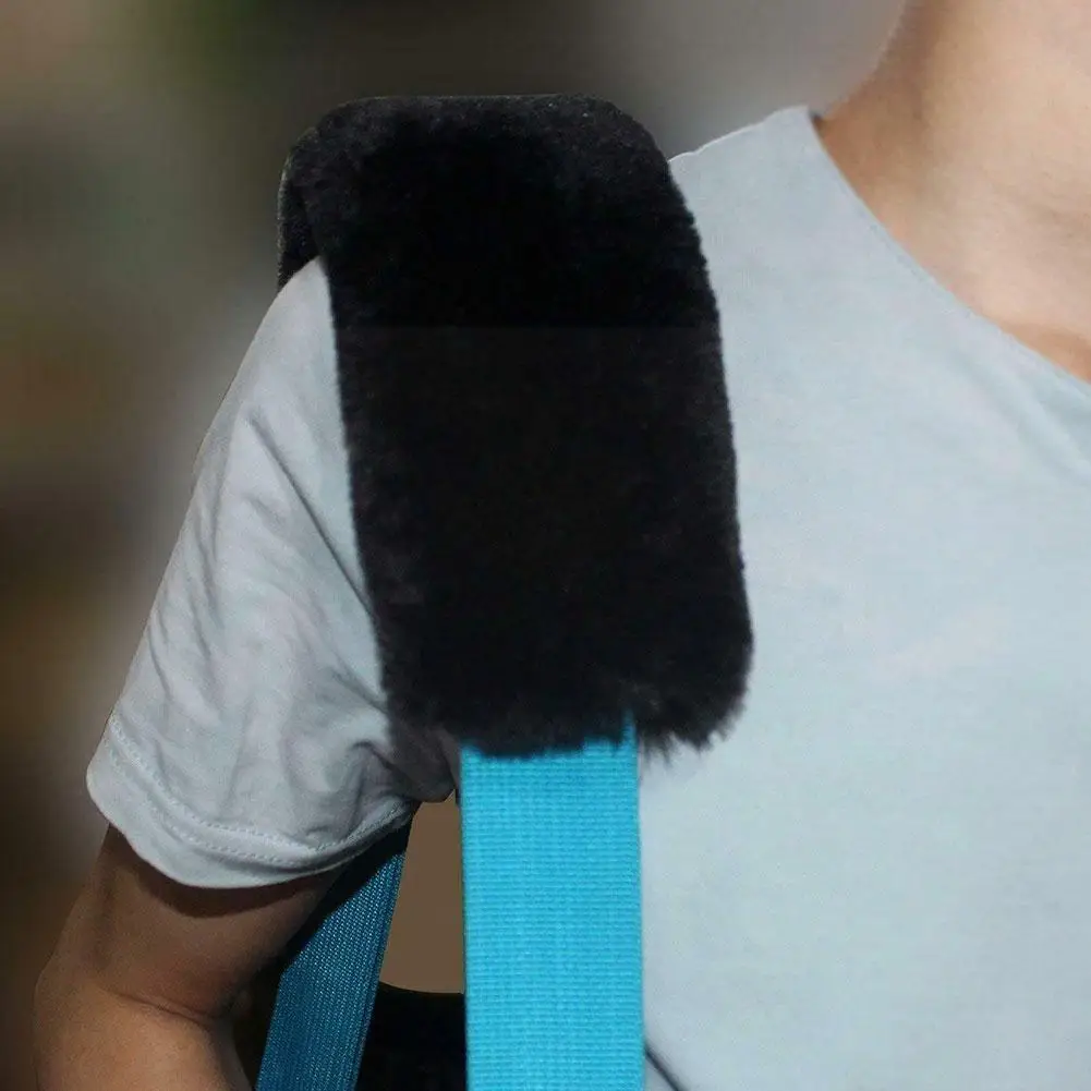 

6-color imitation plush car seat belt cover car shoulder general shoulder safety four-level strap strap G0L0