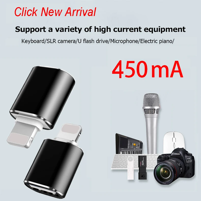 Адаптер OTG USB для камеры lightning USB кабель наушники конвертер Электрический пианино MIDI клавиатура для iphone 7 8 ios 13 адаптер