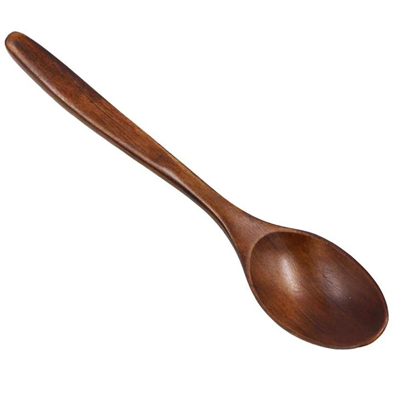 Spoon 1 шт. 18 см деревянные ложки маленькая кухонная изогнутая кухонная ложка кофейные супы ложка кухонные аксессуары для дома лидер продаж - Цвет: Spoon