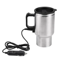 1heating cup 1cigarette lighter cable newly travel mug coffee maker tea pot heating cups kettle 12 v 500ml car adapter