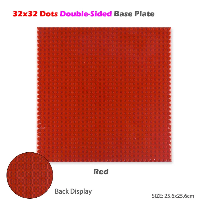 32x32 Red Строительные блоки, аксессуары, игрушки, двухсторонняя Базовая пластина, детские строительные игрушки, совместимые с классическими блоками, игрушки - Цвет: 32x32 Red