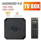 ТВ-приставка X96 Mini, Android 9,0, 1 ГБ, 8 ГБ, 2 ГБ, 16 ГБ, медиаплеер X96 Amlogic S905W, Двухчастотная Ip-приставка