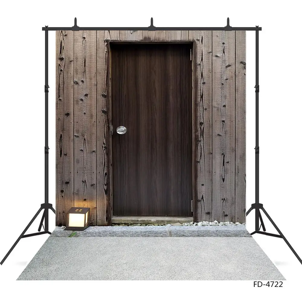 Виниловый тканевый фон для детской фотосъемки с изображением Деревянной Стены