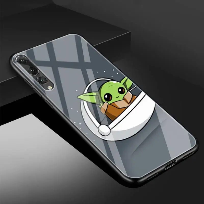 

Cute Lovely Baby Yodae-compatible Tempered Glass For Huawei P9 10 10plus 20 20Pro 30mate9 10 20 20Pro Honor8X 9 10 V10 Nova3I 5