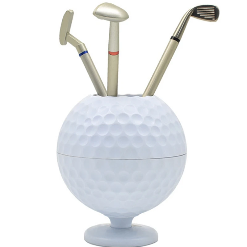 

Держатель для карандашей, аксессуары для рабочего стола, украшение, подарок для гольфа, с 3 ручками