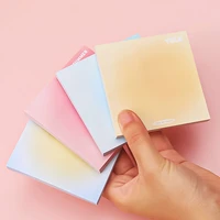 1pc creative gradient solid color sticky note hand account tearable stickers children gifts cute memo pad office school supplies