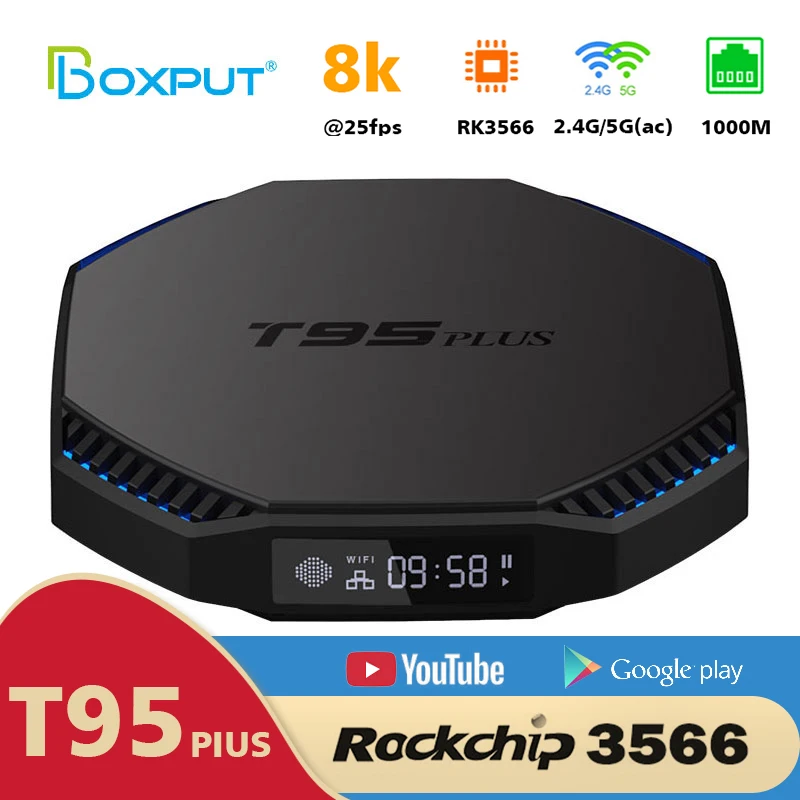 

T95 Plus Android 11 Tv Box RK3566 8G RAM 64GB 2.4G 5G Dual Wifi 8K HD Media Player Netflix Rockchip3566 Settop Android TvBox T95