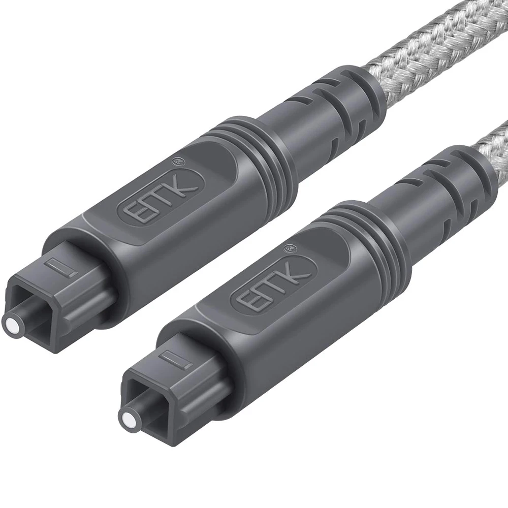 Цифровой оптический аудиокабель Toslink в хлопковой оплетке кабель EMK 5 1