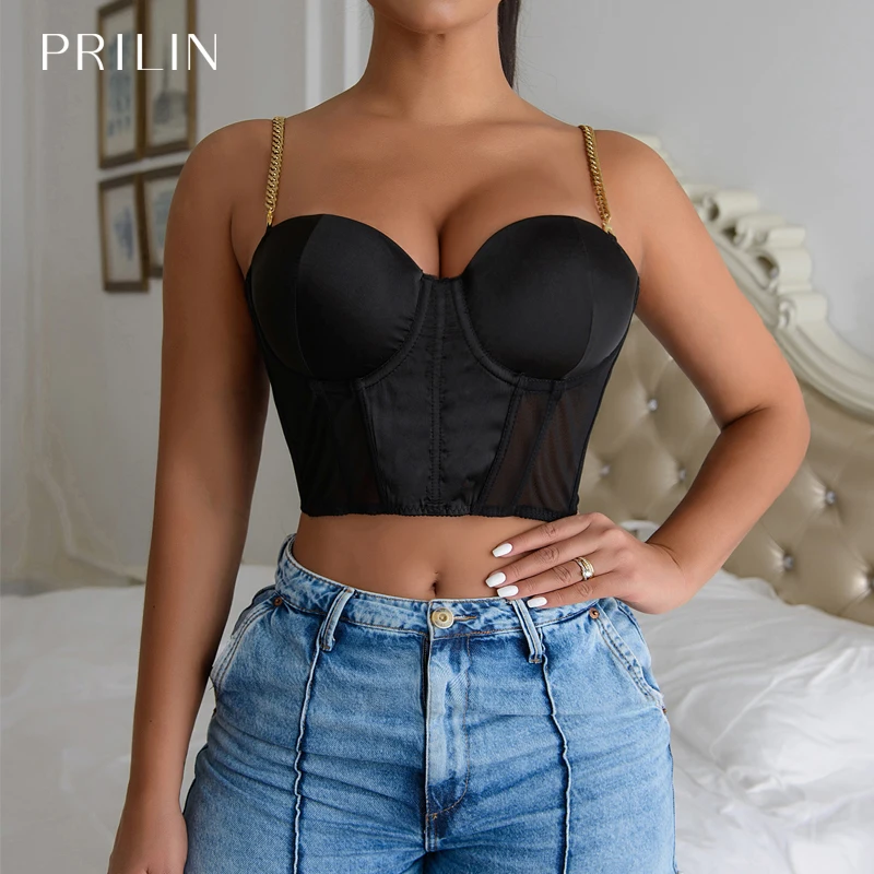 

Женский сексуальный топ, корсет, нижнее белье, бюстгальтеры пуш-ап с металлическими бретелями, эротический соблазнительный формирующий сек...