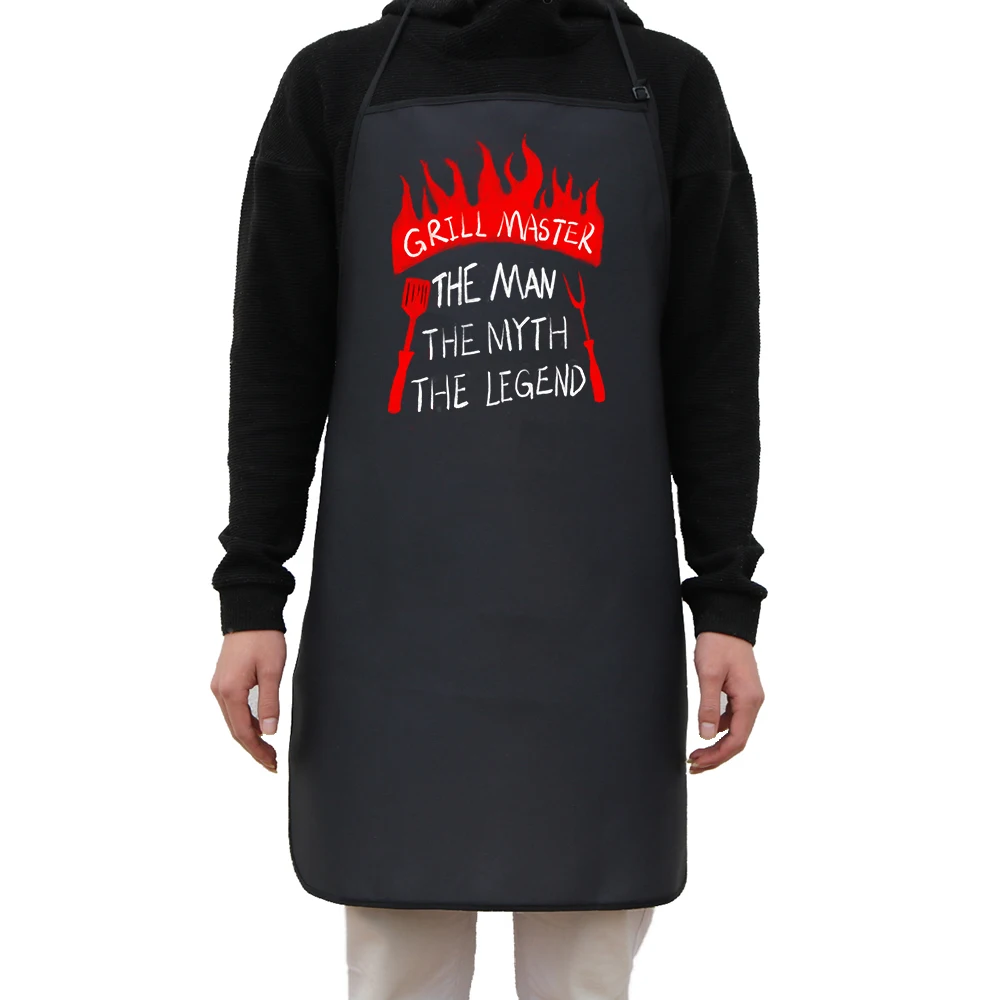 

Grill Master The Man The Myth The Legend Father's Day/Birthday Gift Funny BBQ Chef Apron One Size Black
