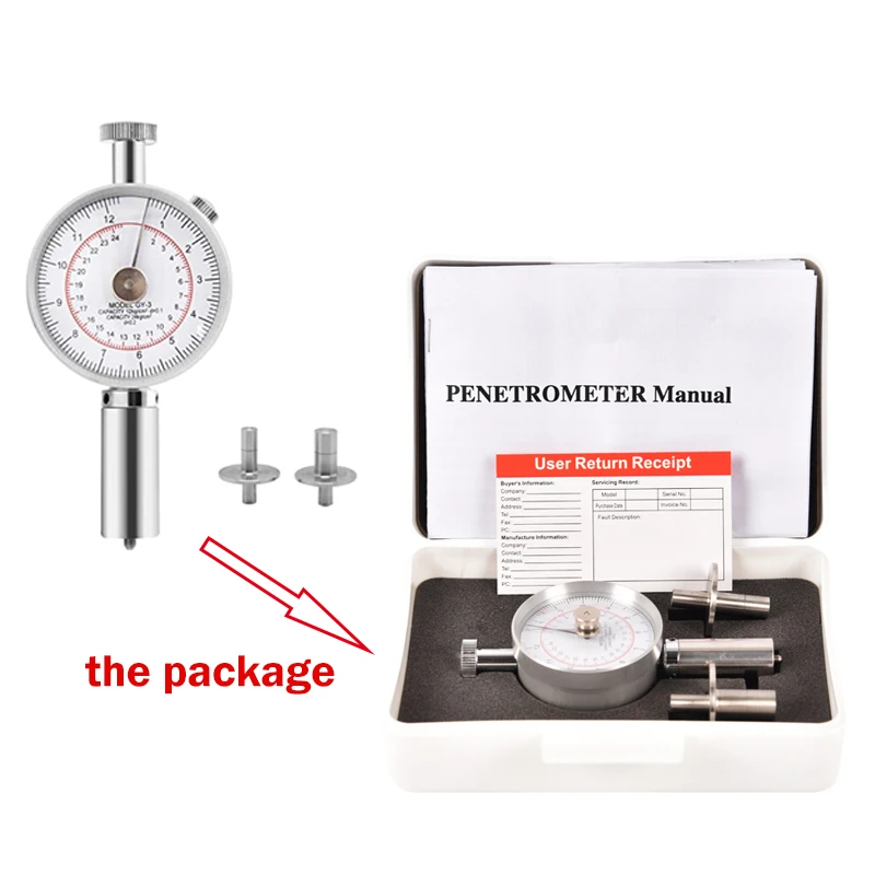 Аналоговый фруктовый пенетрометр склерометр измеритель твердости с глубина