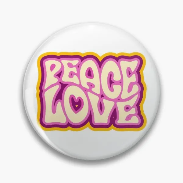 

Peace and Love Soft Pin Metal Brooch Lapel Pin Funny Cartoon Women Jewelry Creative Fashion Badge Gift Hat Cute Lover Decor