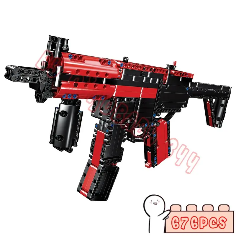 

HK MP5 PUBG Weapons Guns Toys Building Blocks Bricks Gifts for Boys War Gun WW2 Toy Chicken Dinner Submachine