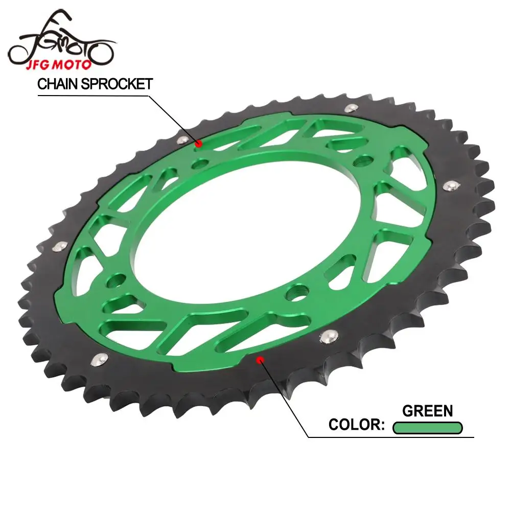 

Задняя звездочка цепи для мотоцикла Kawasaki KX80 1986-2000 KX85 2001-2020 KX100 1989-2021 KX 80 85 100 49T 50T
