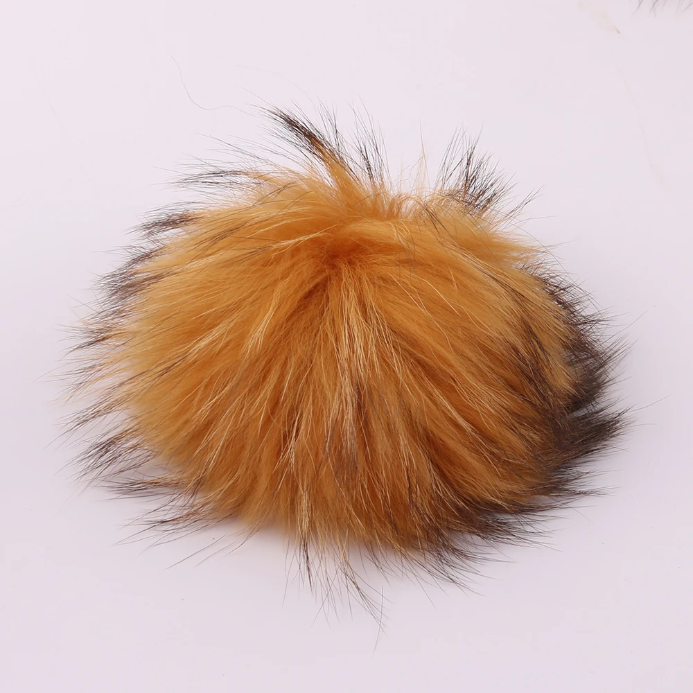 DIY 15 см помпоны из натурального меха енота меховые шарики для вязаных шапок
