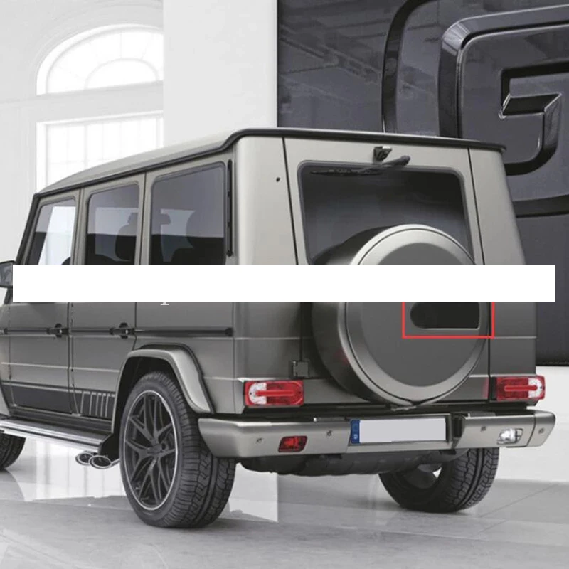 Black Carbon Fiber Star B Badge Logo for Mercedes AMG Brabus W463 G500 G550 G55 G63 Car Styling Trunk Spare Tire Cover Sticker