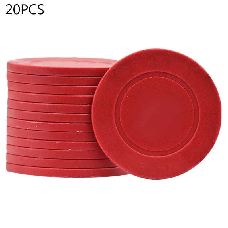 

20pcs ABS Poker Chips Casino Baccarat Black Jack Chip Coins Poker Cards Game Mahjong Dice Chips No Face Value Blank Chip