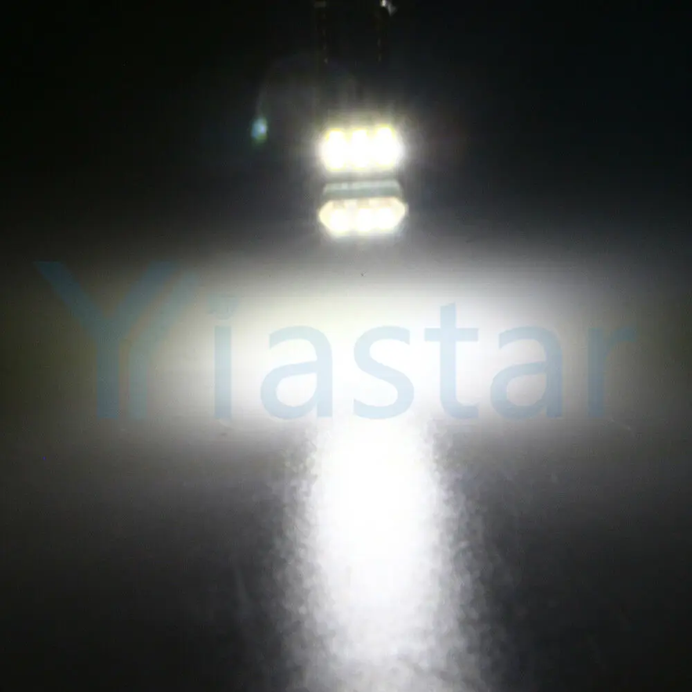 Лампы Yiastar 50/200x T10 W5W светодиод Шина CAN свет без ошибок 4014 9smd белые 12 В автомобильные