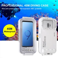waterproof45m diving phone case photo video taking underwater cover case for galaxy huawei xiaomi phones with type c port
