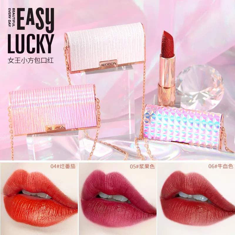 Макияж водостойкая матовая губная помада маленькие вечерние бархатные