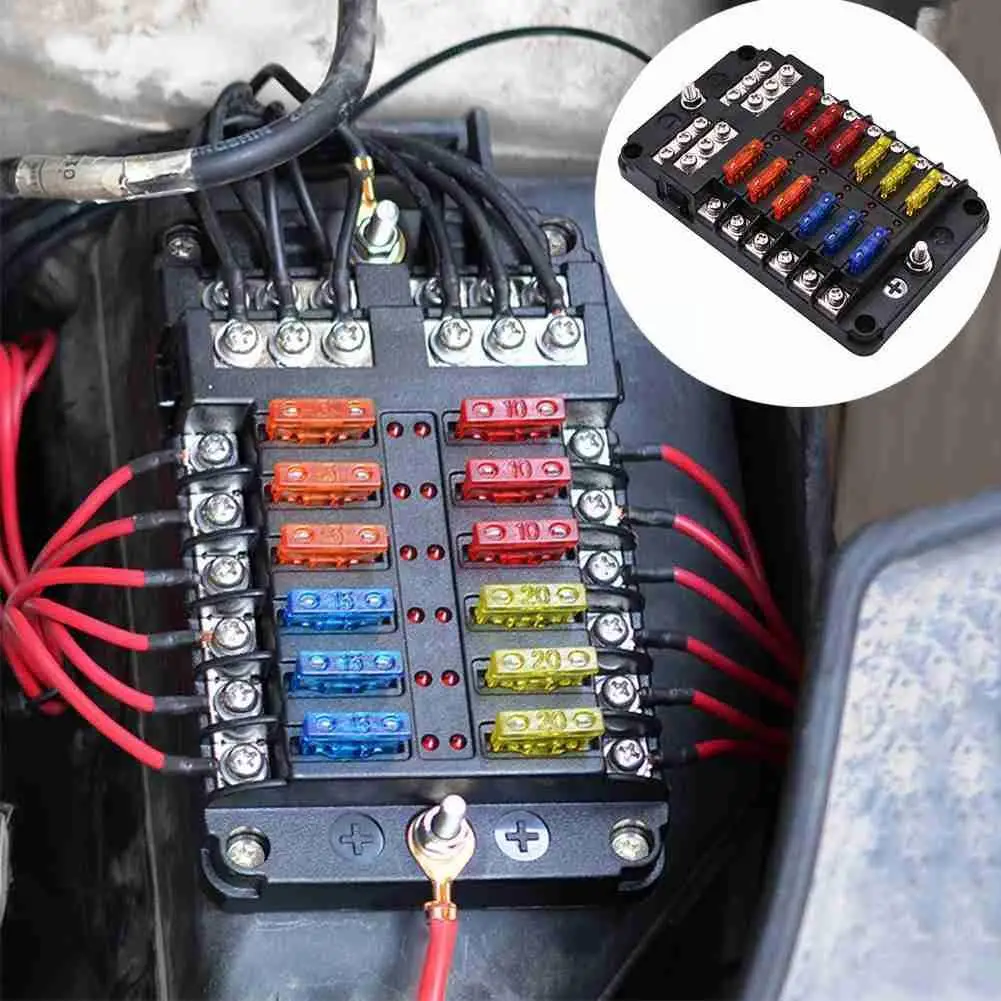 Держатель предохранительной коробки для автомобиля лодки с 12-ходовым держателем
