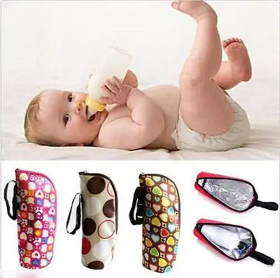 8 Colors Thermal Portable Baby Feeding Bottle Warmers Insulation Tote Stroller Hang Bags