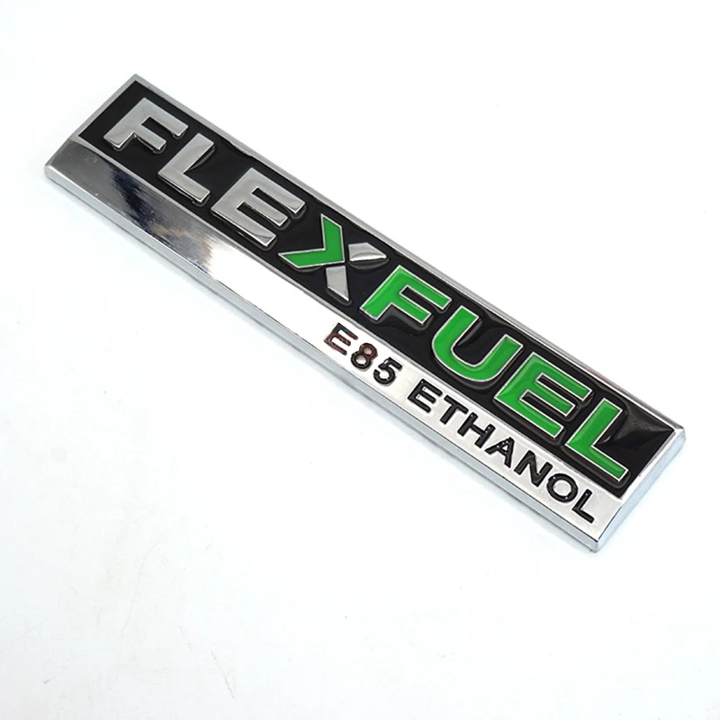 Металлическая Наклейка для автомобильного стайлинга FlexFuel E85 эмблема этанола