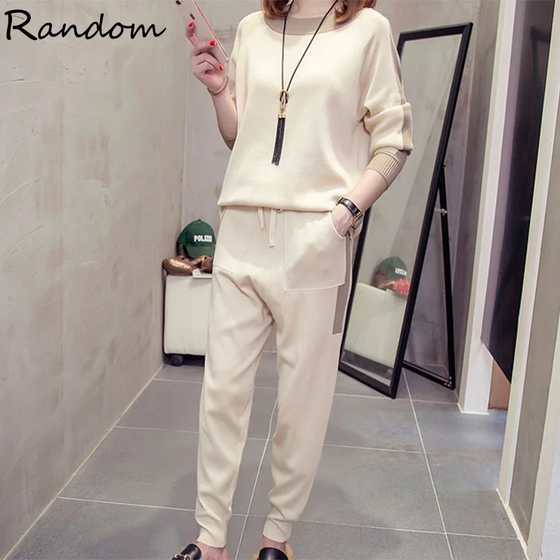 Женский спортивный костюм из двух предметов свитер и брюки|Спортивные костюмы| |