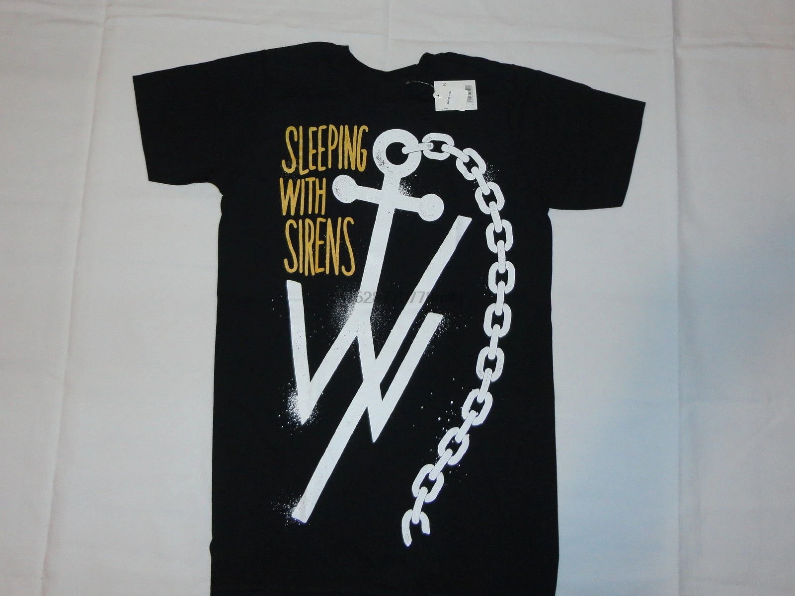 Новая футболка с принтом Спящий якорем S M L XL 2XL цепочкой SWS в стиле панк рок эмо поп