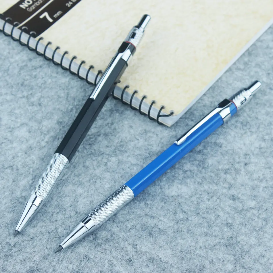 

Полуметаллический автоматический карандаш 2,0 толщиной 2 мм с нажимом для рисования скетчей/дизайна, с низким центром тяжести