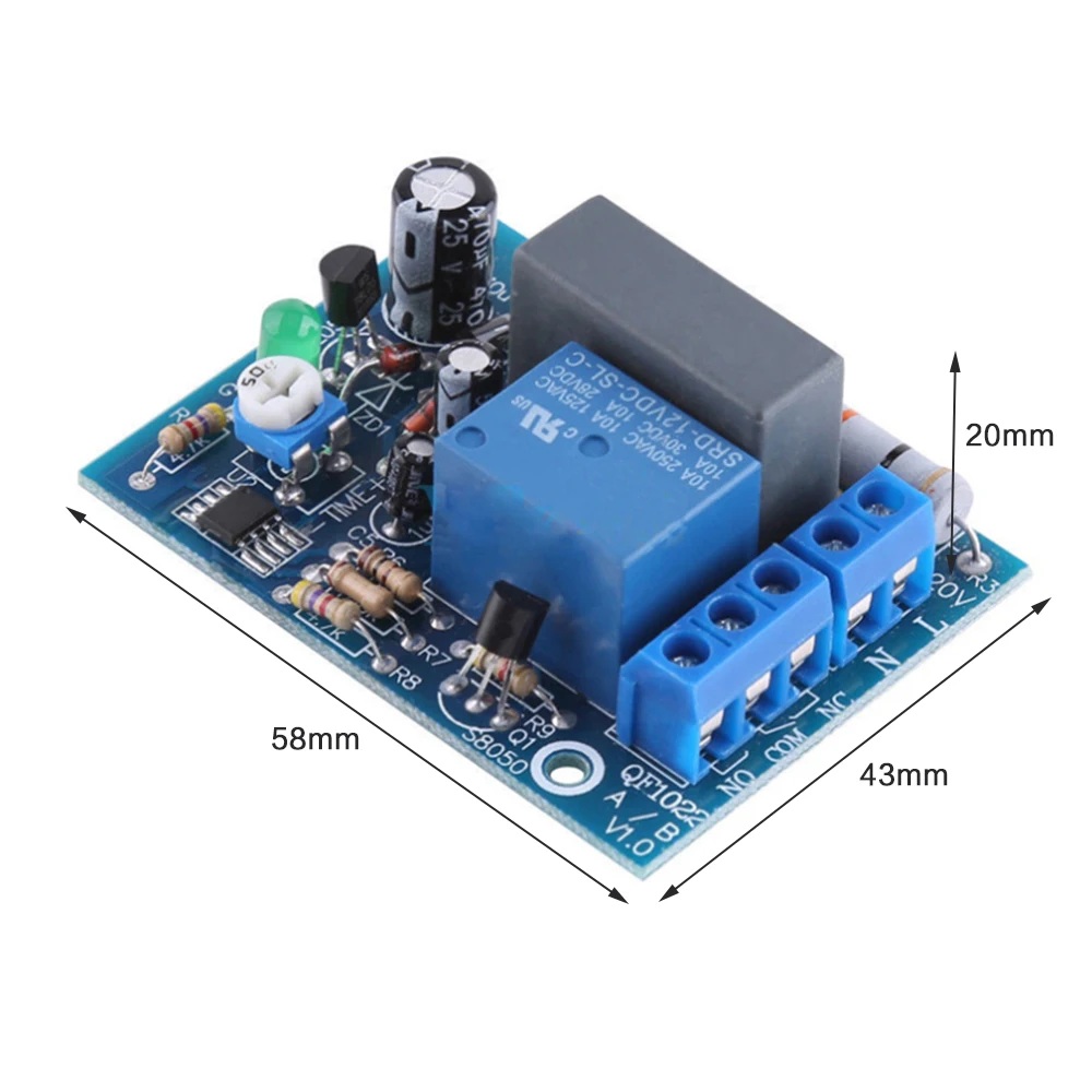 Релейный модуль включения и задержки питания 220 В минутный переключатель