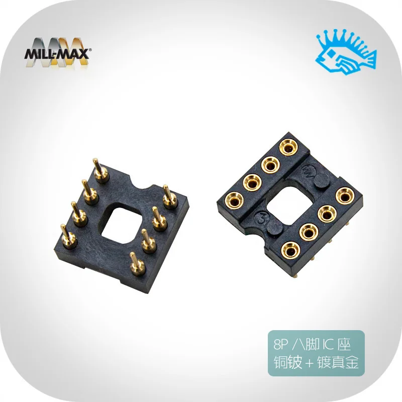1 шт US Mill Max военный класс 30u с толстым покрытием 24K настоящее золото HiEnd fever DIP 8 IC op amp