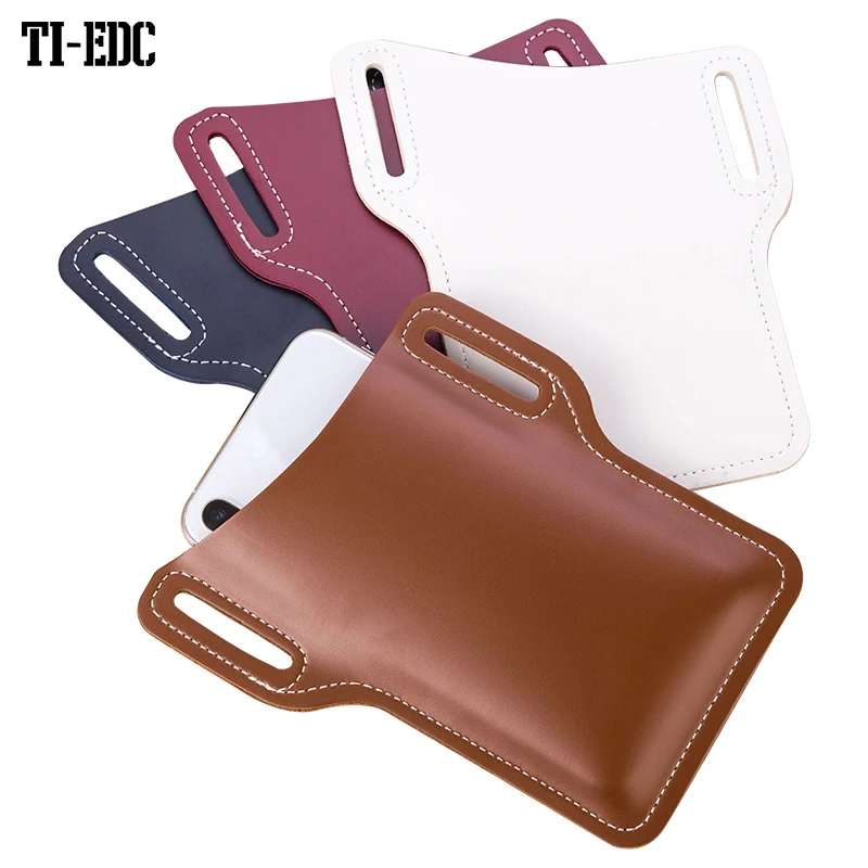 

Leather Belt Bag Mobile Phone Belt Protective Cover Tactical Military Mobile Phone Bag Waist Clip Holster