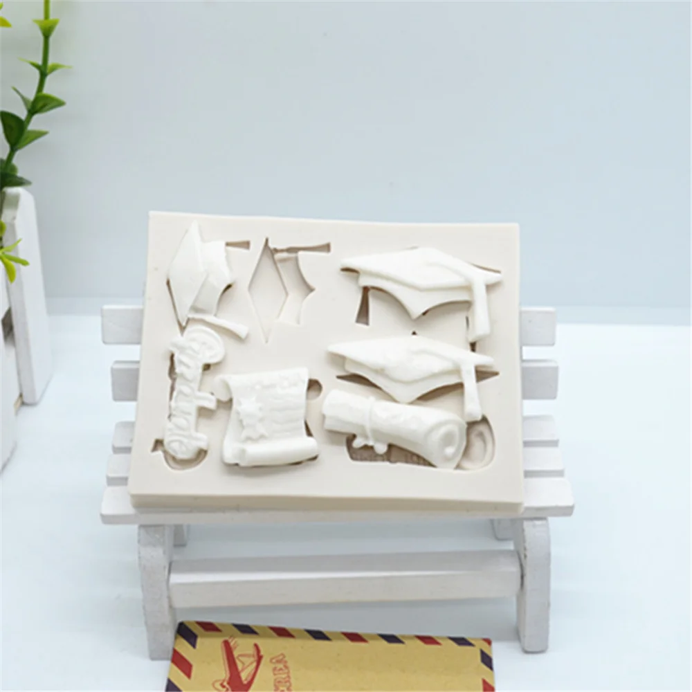 Luyou 1pc Градуировочная Шляпа Силиконовые Формы для Торта Фондана Смолы Молд Декорирования Дня Рождения Инструменты Для Кухни Выпечки Аксессуары.