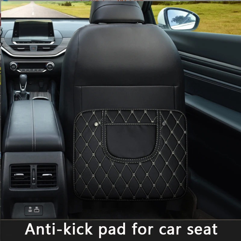 

Car Anti Child Kick Pad Seat Back Anti Dirty Pads Interior Leather Protective Cover Storage Box For BMW Ford Toyota Honda