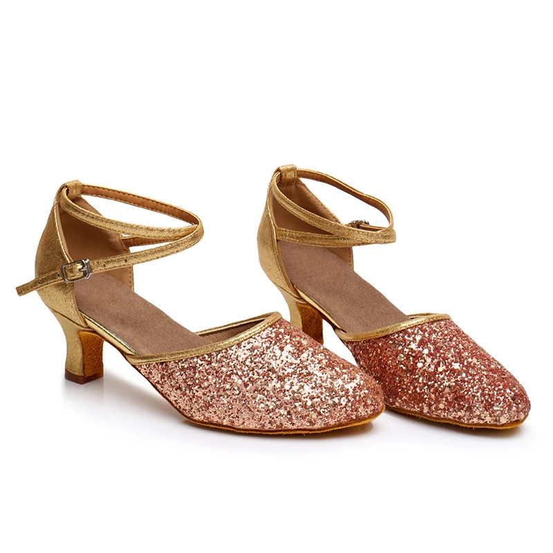 Women Dance Shoes Ballroom Latin Shoes For Girls Woman Ladies Modern Dancing Shoe Closed Toe Salsa Sandals Silver/Gold/Black/Red
