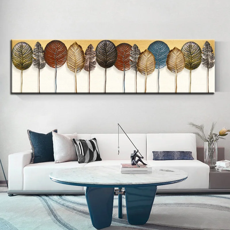 Абстрактный Плакаты и печать холст картины Золотое богато оформленное Дерево