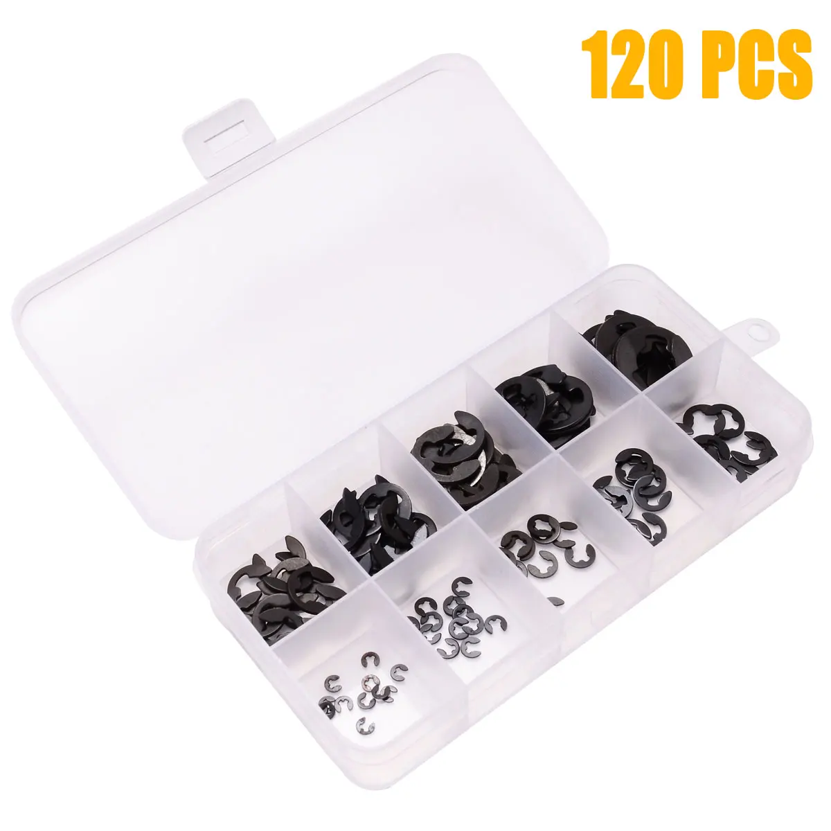 120 шт. черные зажимы-стопоры из нержавеющей стали M1.5 M2 M3 M4 M5 M6 M7 M8 M9 M10