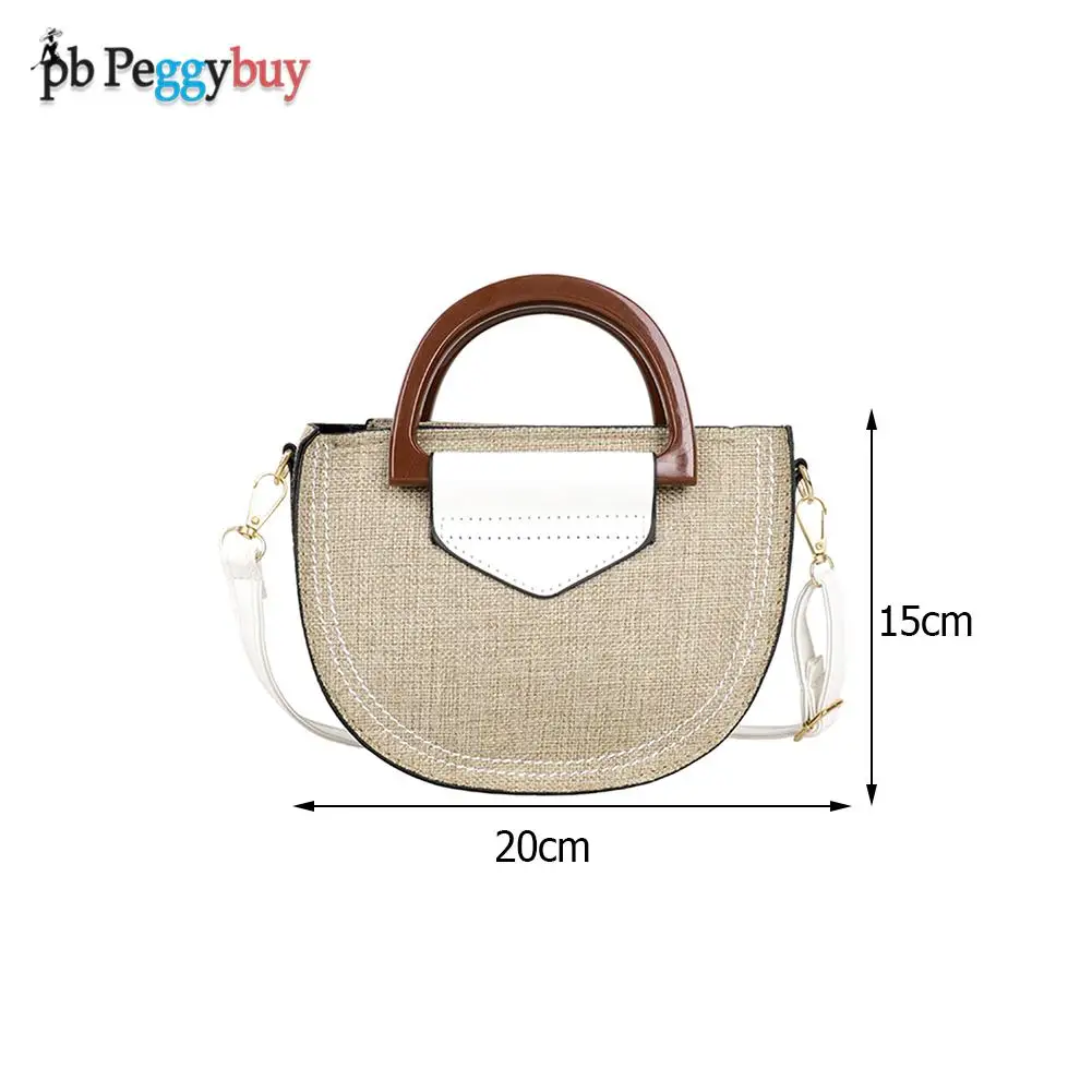 

Female Summer Crossbody Bags Ladies Handmade Women Woven Patchwork Saddle Shoulder Bags Ladies Vintage Saddle Crossbody Bag