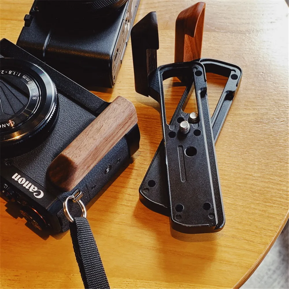 Деревянная рукоятка с алюминиевой основой Кронштейн для CANON G7X