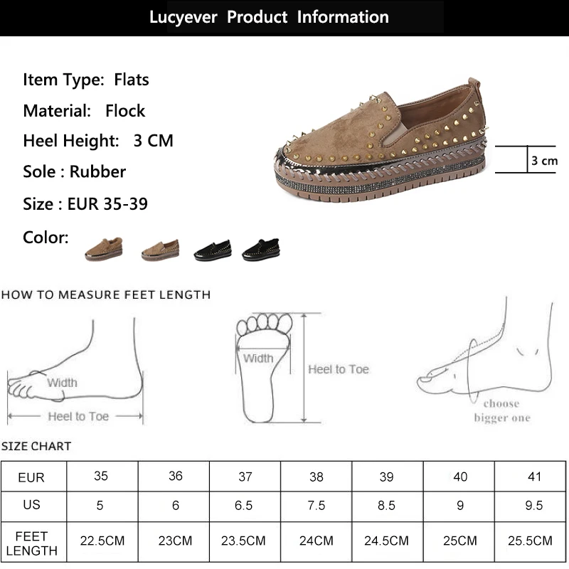 Женские туфли на плоской подошве Lucyever весенние повседневные с натуральным мехом