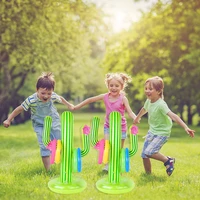 inflatable cactus ring toss game with 4 ring summer hawaiian family outdoor water beach party game fun toys for children adult